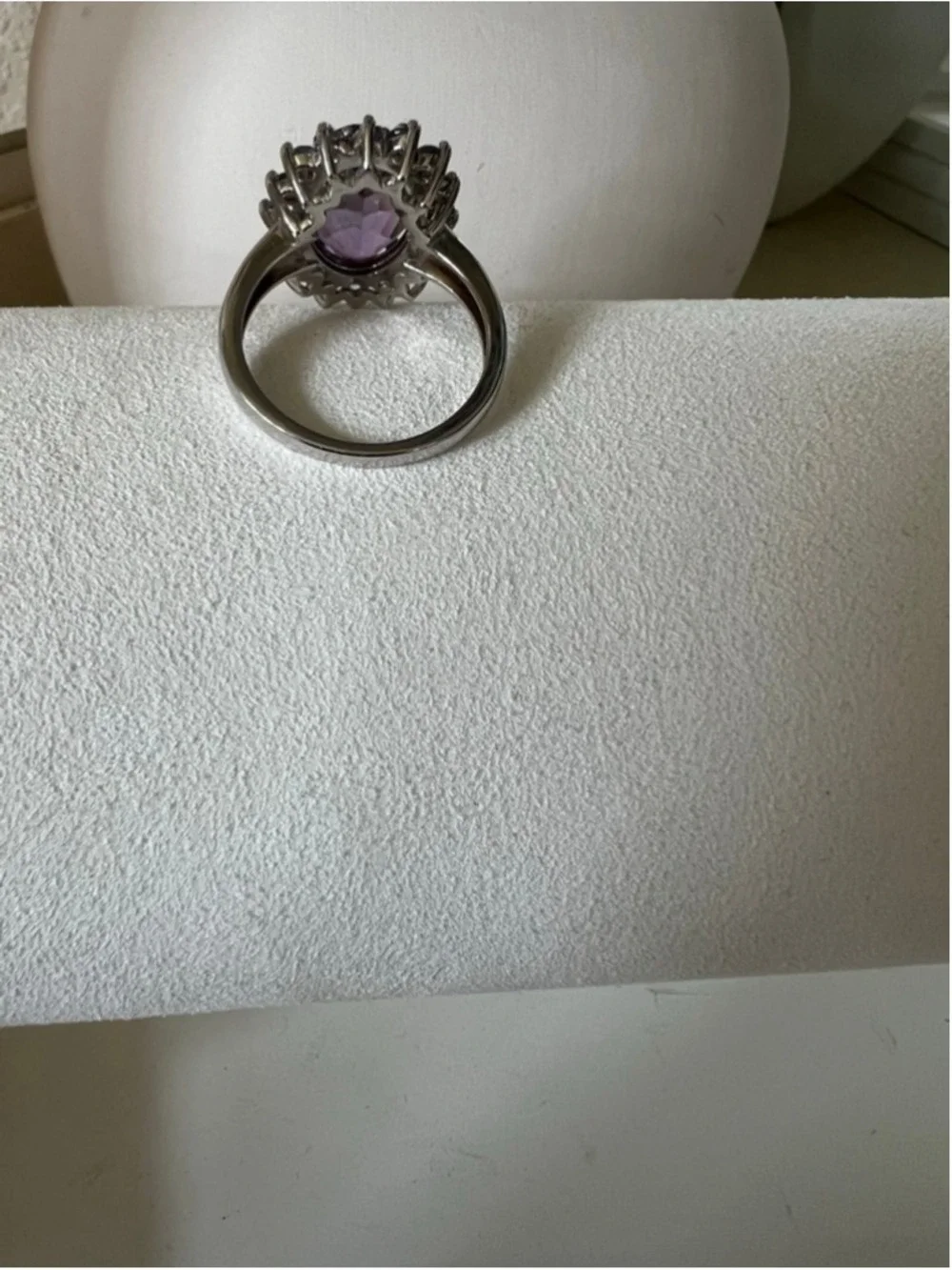 Purple 925 Sterling Silver Oval Amethyst Ring 9 New JTV